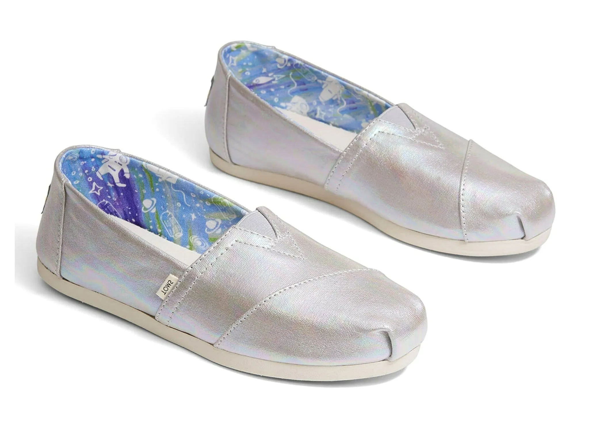 Toms Women's Classic Black Pearlized Metallic Canvas
