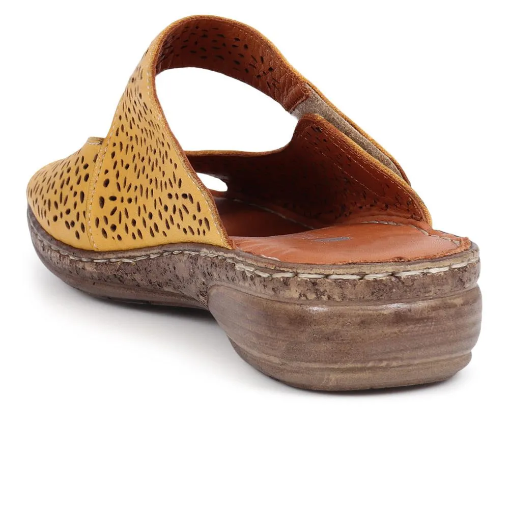 Touch-Fasten Leather Mule Sandals  - DRTMA39005 / 325 497