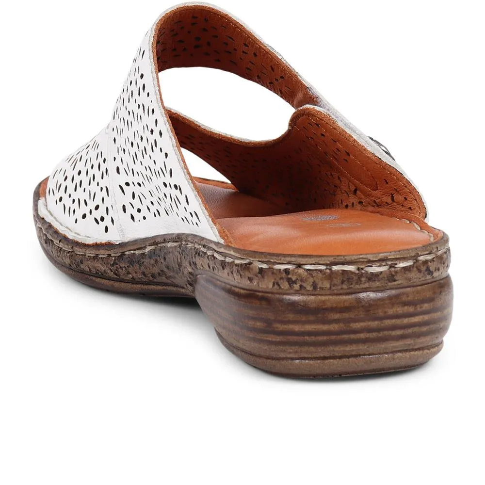 Touch-Fasten Leather Mule Sandals  - DRTMA39005 / 325 497