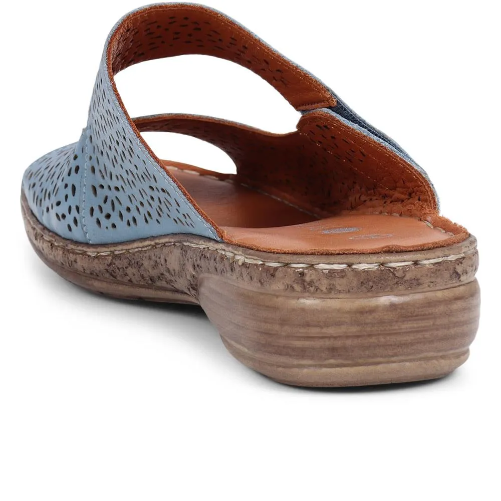 Touch-Fasten Leather Mule Sandals  - DRTMA39005 / 325 497