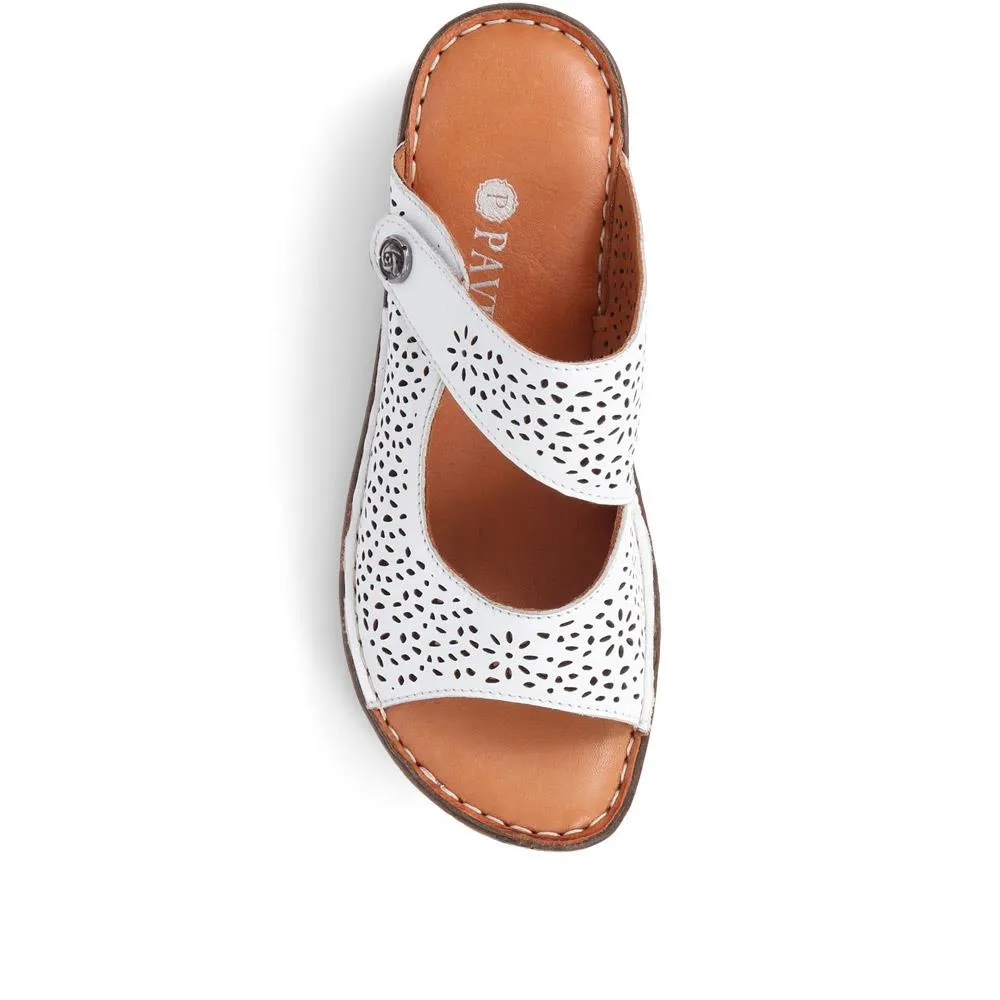 Touch-Fasten Leather Mule Sandals  - DRTMA39005 / 325 497