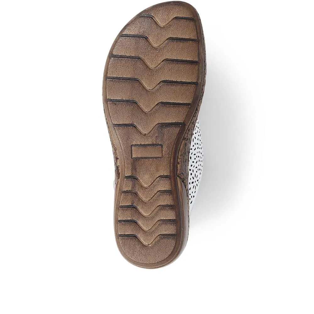 Touch-Fasten Leather Mule Sandals  - DRTMA39005 / 325 497