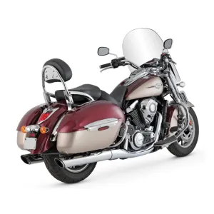 Vance & Hines 18371 Twin Slash Round Slip-on Exhaust 09-16 Kawasaki VN1700 Nomad/Voyager