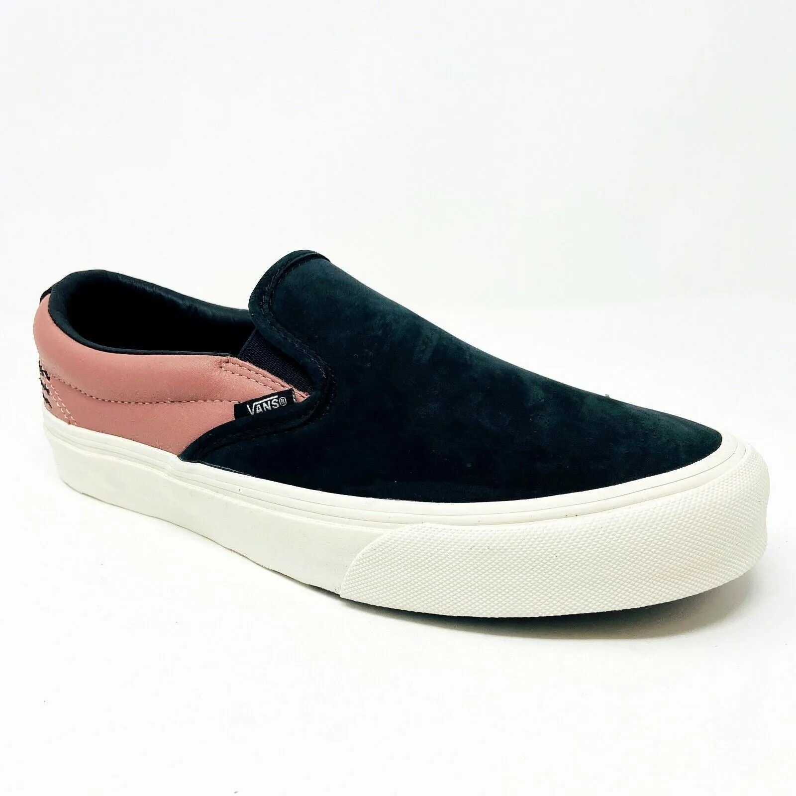 Vans Taka Hayashi Slip On 66 LX (Leather Nubuck) Black Rose Red Womens Size 7