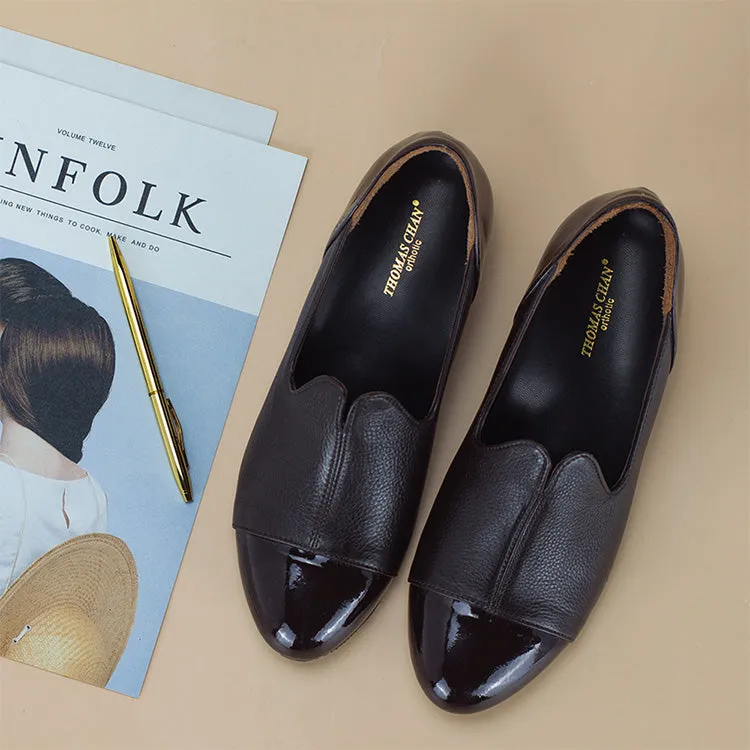 [Wide-Fit] Extra-Comfort Patent Loafers 1.5"inch [Cozy Wear Series]