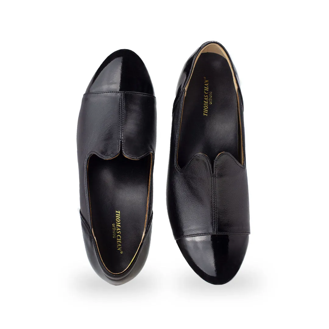 [Wide-Fit] Extra-Comfort Patent Loafers 1.5"inch [Cozy Wear Series]