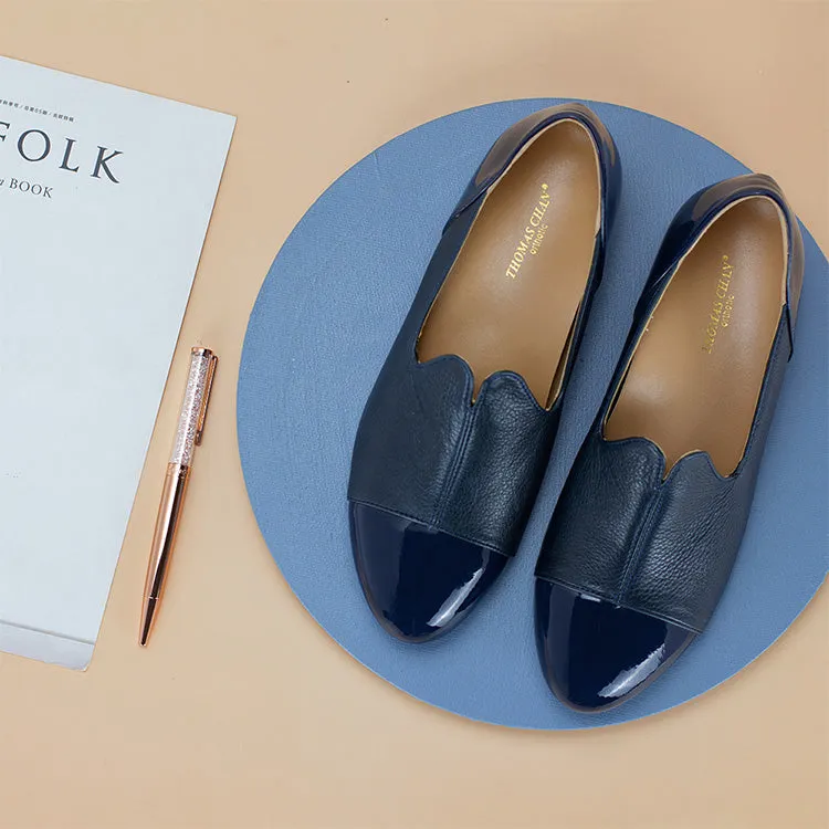 [Wide-Fit] Extra-Comfort Patent Loafers 1.5"inch [Cozy Wear Series]