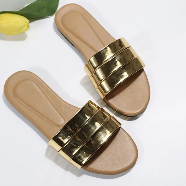 Women's Retro Fashion Beach Flat Flop Sandals 71587270S
