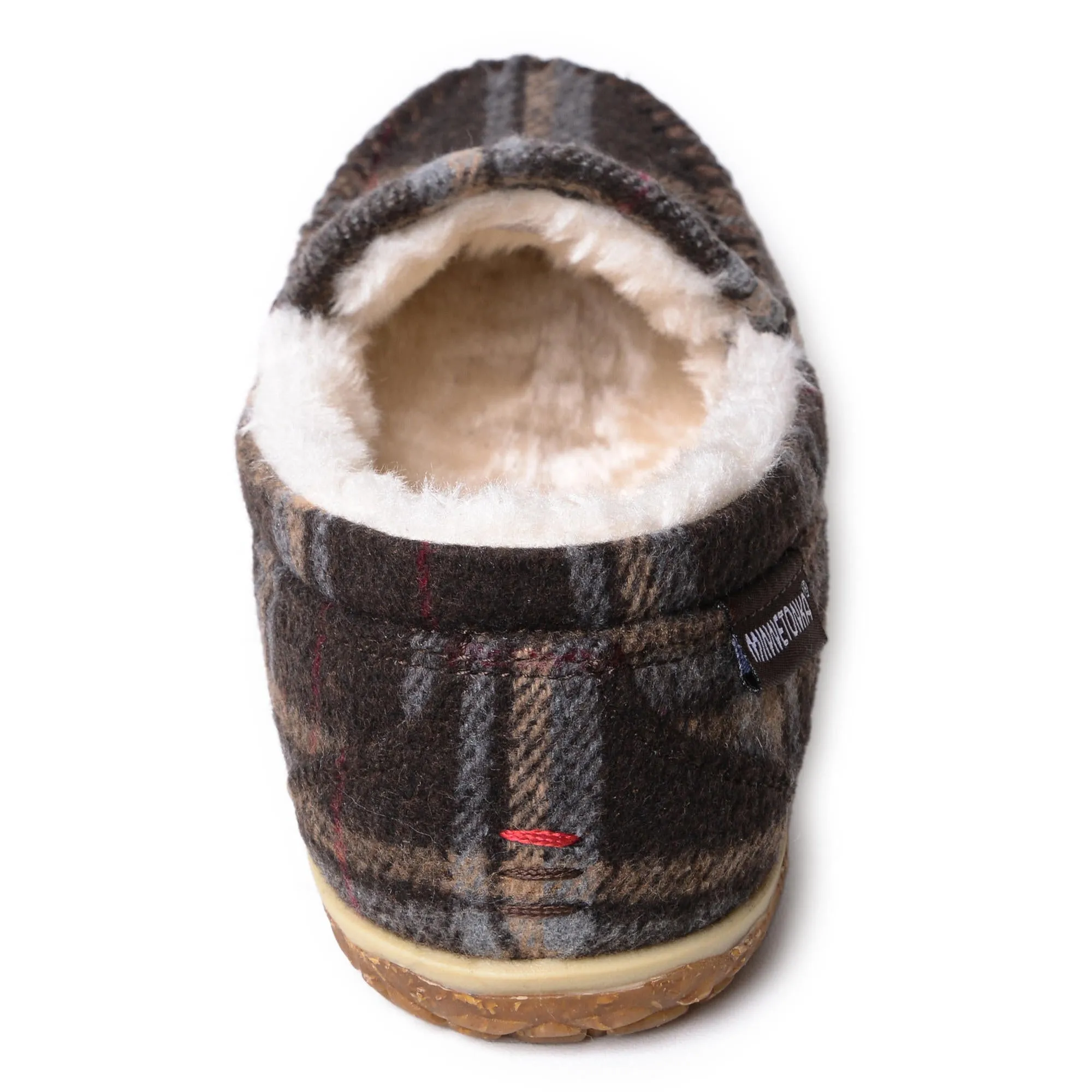 Women's Tempe Hardsole Moccasin in Chocolate Plaid